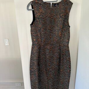 90s J Mendel Illusion Midi Cocktail Dress